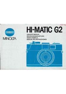 Minolta HiMatic G 2 manual. Camera Instructions.